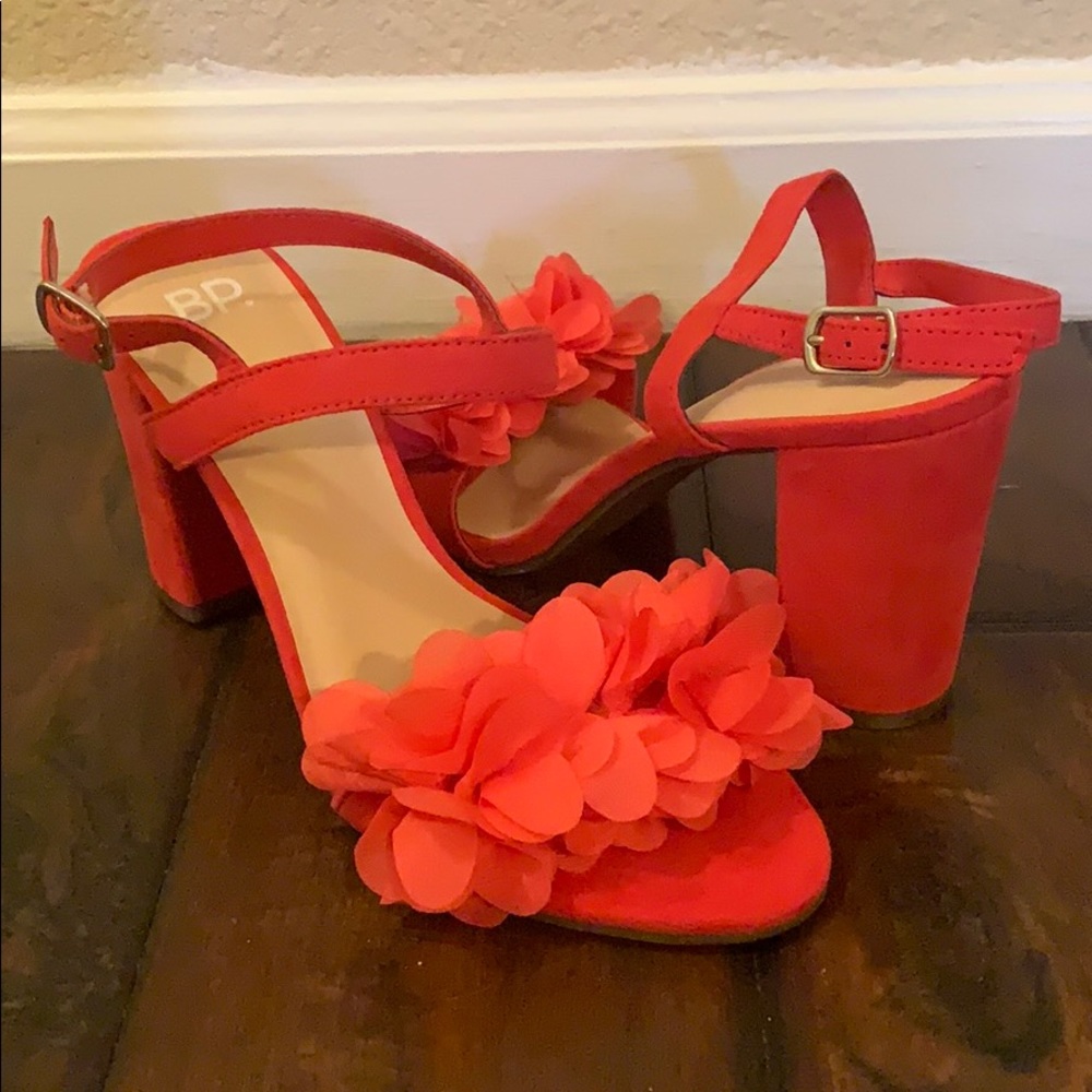 BP Red Strappy Block Heels
